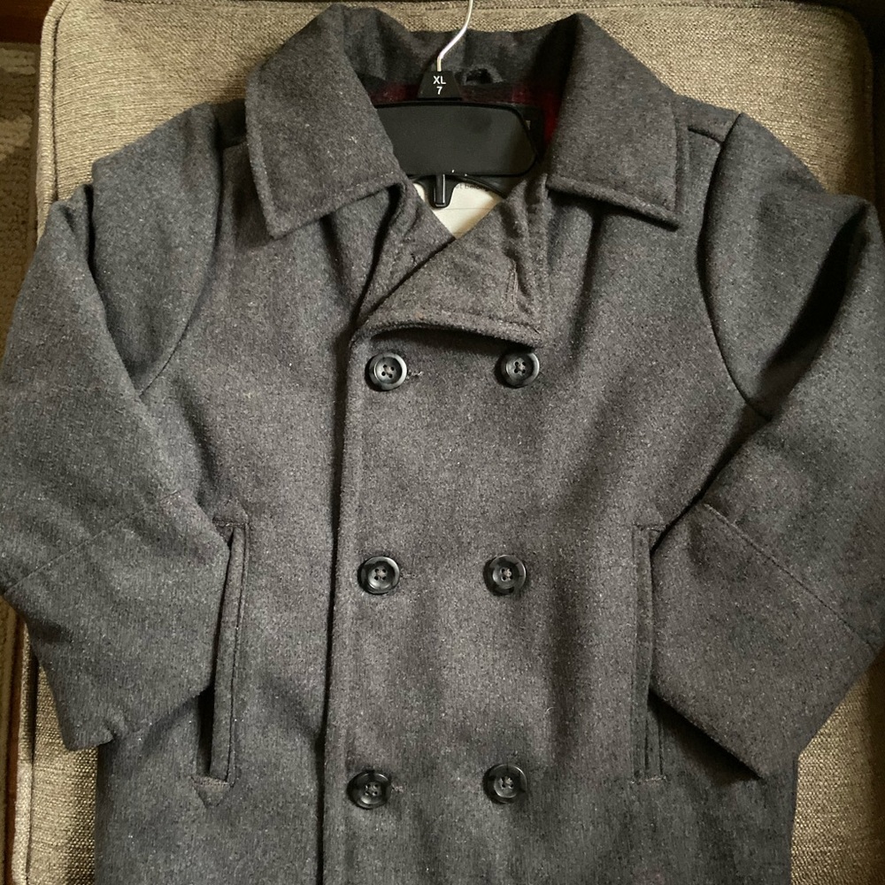 Carter’s wool pea coat (boys) Size: M 5-6